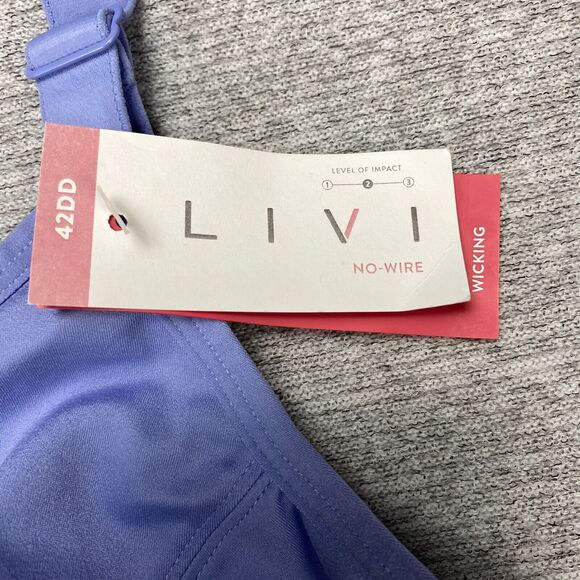 Livi Active By Lane Bryan Longline Bra Low Impact No Wire Sz 42 DD Purple $49.95 - Picture 3 of 13